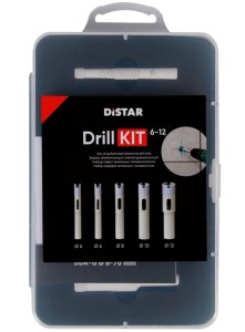 DISTAR ZESTAW WIERTEŁ KORON DIAMENTOWE DRILLKIT 6-12 CERAMIKA