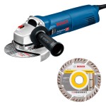 BOSCH SZLIFIERKA  KĄTOWA GWS 1400 + diamentowa tarcza tnąca, karton