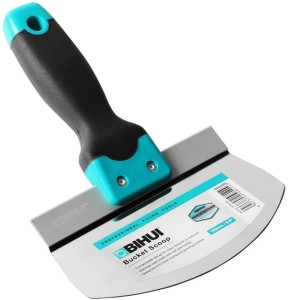 BIHUI Szpachelka do wiadra półokrągła ze stali nierdzewnej 165 mm