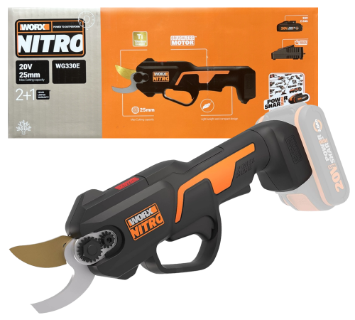 Akumulatorowy sekator do gałęzi WORX Nitro WG330E.9 20V z silnikiem bezszczotkowym
