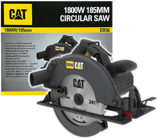 Pilarka tarczowa ręczna CAT DX56 185 mm 1800W z tarczą tnącą