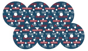 BOSCH TARCZA FOLIA ŚCIERNA EXPERT Foil 125mm 120 drewno blacha farba 6szt