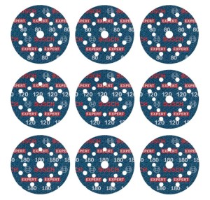 BOSCH TARCZA FOLIA ŚCIERNA EXPERT Foil 125mm blacha farba  80/120/180   9szt