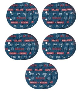 BOSCH TARCZA FOLIA ŚCIERNA EXPERT Foil 125mm 60/80/120/180/240 55 szt.