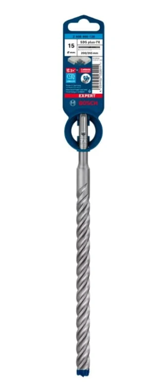 Oryginalne opakowanie wiertła do żelbetu Bosch EXPERT SDS Plus-7X 15 x 200/265 mm 2608900128