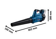 06008D2000 8.jpgPokrętło płynnej regulacji siły nadmuchu i ergonomiczna rękojeść dmuchawy Bosch GBL 18V-750
