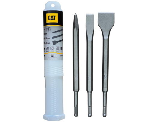 Zestaw 3 dłut SDS Plus CAT DA03903 do kucia w betonie