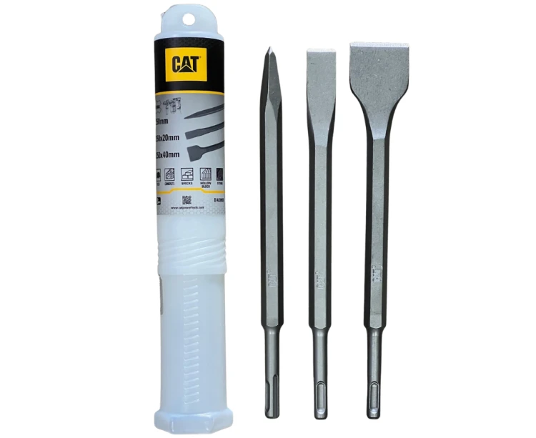 Zestaw 3 dłut SDS Plus CAT DA03903 do kucia w betonie