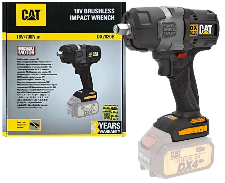 Klucz udarowy bezszczotkowy CAT DX7020B 18V 700Nm Caterpillar do kół