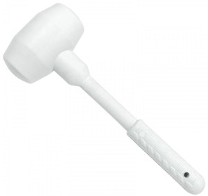 BIHUI Młotek gumowy biały z miękkim uchwytem 700 g