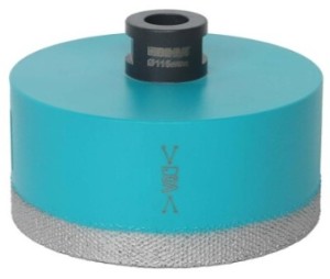 BIHUI Otwornica diamentowa, koronka TURBO do gresu M14, 115 mm