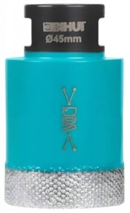 BIHUI Otwornica diamentowa, koronka TURBO do gresu M14, 45 mm