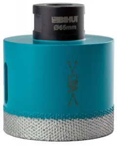 BIHUI Otwornica diamentowa, koronka TURBO do gresu M14, 65 mm