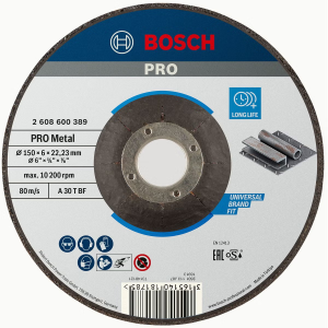 BOSCH TARCZA DO SZLIFOWANIA METALU PRO 150 x 6,0 mm
