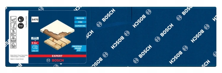 Szlifowanie międzywarstwowe wręgów okiennych ściętą krawędzią kostki Bosch 2608621923