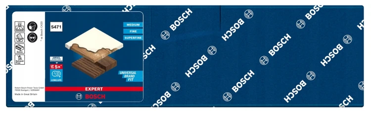 Ręczne szlifowanie powierzchni drewnianej i usuwanie farby gąbką ścierną Bosch 2608901170