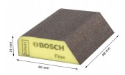 Ścięta krawędź kątowa i żółty rdzeń piankowy kostki szlifierskiej Bosch EXPERT S470 Combi