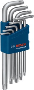 BOSCH Klucze trzpieniowe TORX z otworem, 9 szt., T10-T50