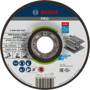 BOSCH TARCZA KORUNDOWA DO METALU INOX 125 x 2,5