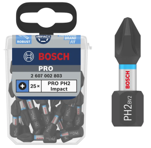 BOSCH BIT UDAROWY KOŃCÓWKA IPMACT CONTROL PH2 25mm 25szt