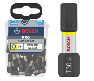 BOSCH BIT UDAROWY KOŃCÓWKA IPMACT CONTROL T30 25mm  25szt.