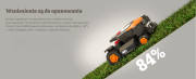 Kosiarka automatyczna 4x4 Worx WR341E pokonuje strome zbocze o nachyleniu do 84 procent