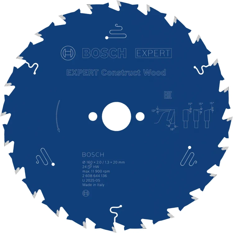 Tarcza pilarska Bosch Expert for Construct Wood 160 x 20 mm 24 zębów 2608644136