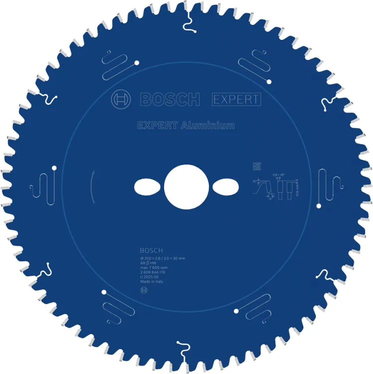 Tarcza pilarska do pił stołowych Bosch Expert for Aluminium 254 x 30 mm 68 zęby 2608644119