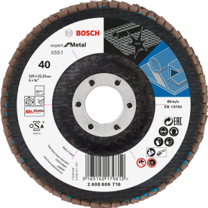 BOSCH TARCZA LISTKOWA LAMELKA DO METALU 125mm G40 Wysoka prędkość usuwania materiału