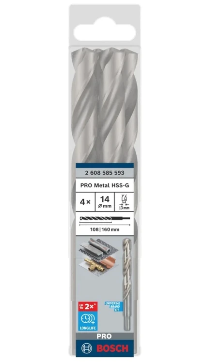 Wiertło do metalu Bosch PRO HSS-G 14 mm 2608585593 długotrwałe wiercenie.jpg