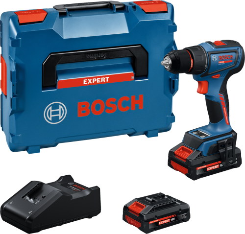 Zestaw Bosch EXPERT EXSR18V-90 akumulatorowa zakrętarka udarowa z 2 akumulatorami 18V, ładowarką i walizką
