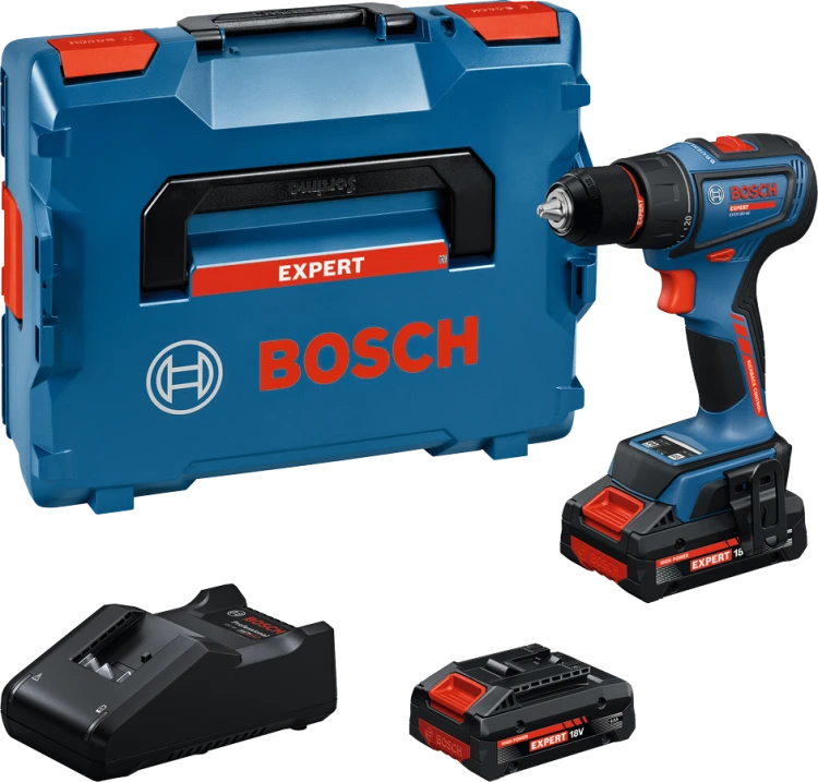 Zestaw Bosch EXPERT EXSR18V-90 akumulatorowa zakrętarka udarowa z 2 akumulatorami 18V, ładowarką i walizką