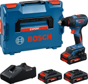 Zestaw zakrętarka udarowa Bosch EXPERT EXSR18V-90 z 3 akumulatorami 18V i szybką ładowarką w walizce