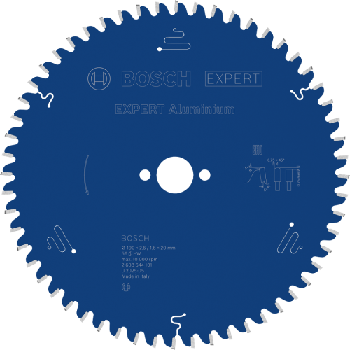 Tarcza pilarska Bosch Expert for Aluminium 190 x 20 mm 56 zębów 2608644101