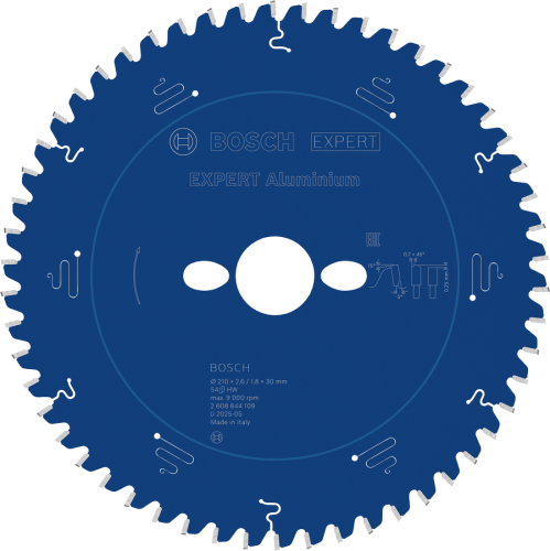 Tarcza pilarska do ukośnic Bosch Expert for Aluminium 210 x 30 mm 54 zęby 2608644109