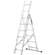 Dwustronna drabina aluminiowa rozstawna wolnostojąca Drabest HOME 3x6 18 szczebli