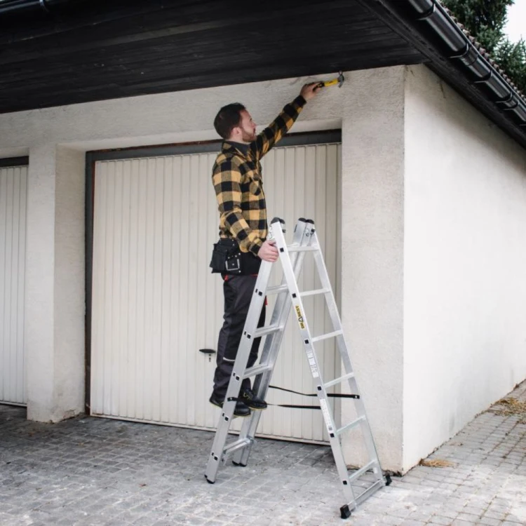 Drabina HOME aluminiowa 3-elementowa 3x6 szczebli-.jpg