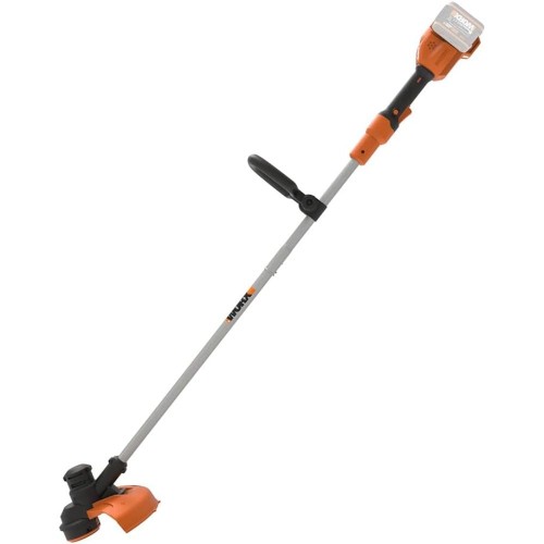 Podwójne gniazdo akumulatorów 20V PowerShare oraz uchwyt sterujący w podkaszarce WORX WG183E.9