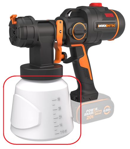 Oryginalny zbiornik na farbę 1000 ml WORX 60066977 do pistoletu natryskowego WX020
