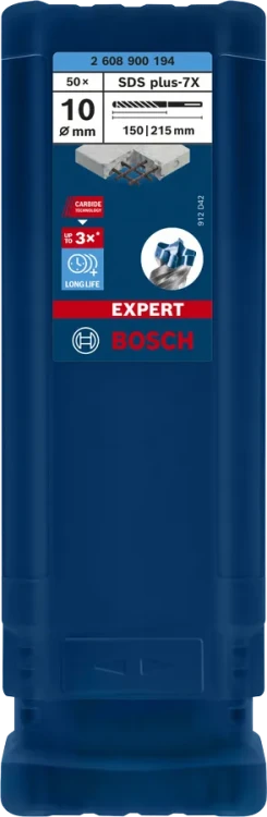 Opakowanie zbiorcze 50 szt. wierteł Bosch EXPERT SDS Plus-7X 10x150/215 mm 2608900194