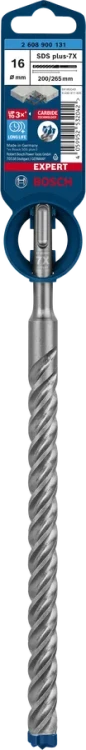 Oryginalne opakowanie wiertła do żelbetu Bosch EXPERT SDS Plus-7X 16 x 200/265 mm 2608900131