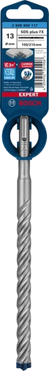 Oryginalne opakowanie wiertła do żelbetu Bosch EXPERT SDS Plus-7X 13 x 150/215 mm 2608900117
