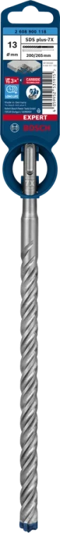 Oryginalne opakowanie wiertła do żelbetu Bosch EXPERT SDS Plus-7X 13 x 200/265 mm 2608900118