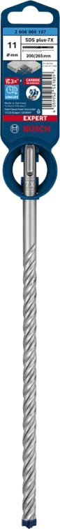 Oryginalne opakowanie wiertła do żelbetu Bosch EXPERT SDS Plus-7X 11 x 200/265 mm 2608900107
