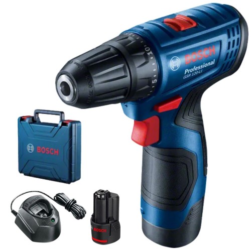 Wiertarko-wkrętarka akumulatorowa Bosch GSR 120-LI 06019G8000 zestaw 2x2.0Ah w walizce