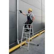 Drabina przystawna aluminiowa o dużym zasięgu roboczym z modułu Drabest 2x6