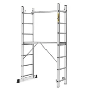 Aluminiowe rusztowanie drabinowe 3w1 Drabest HOME 2x7 z podestem 34x114 cm i hakiem