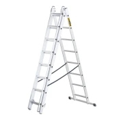 Szeroki stabilizator bazowy 86 cm z antypoślizgowymi stopkami oraz pasy zabezpieczające drabinę 3x8