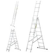 Dwustronna drabina aluminiowa rozstawna wolnostojąca Drabest HOME 3x8 24 szczeble