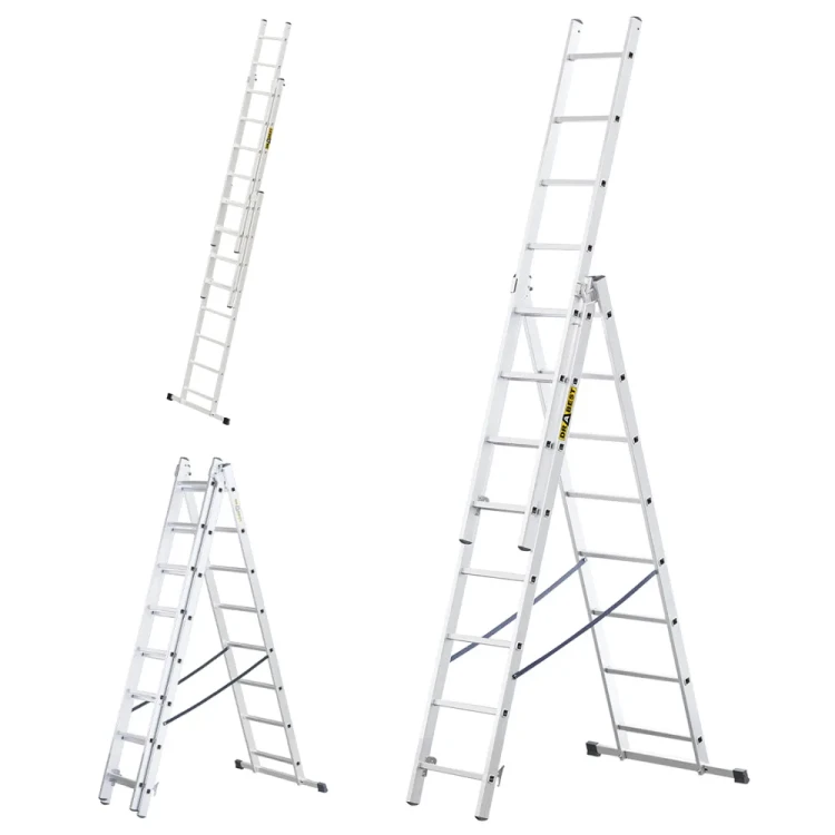 Dwustronna drabina aluminiowa rozstawna wolnostojąca Drabest HOME 3x8 24 szczeble